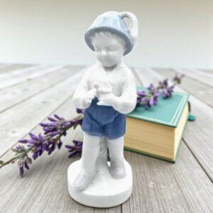 Vintage Gerold Porzellan Boy & Snail Bavaria West Germany